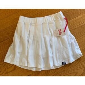 *NWT* White Justice Pleated Skirt with Built-in Short L(12/14)